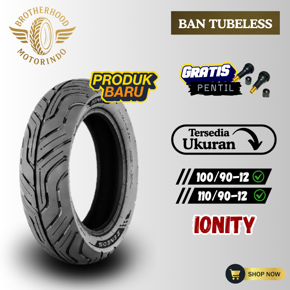 BAN ZENEOS IONITY TUBBLES (100/90-12 / 110/90-12) BAN RING 12 / BAN MOTOR MATIC / BAN TUBBLES RING 1