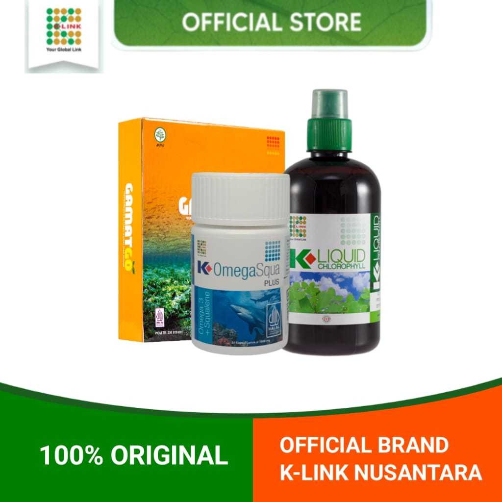 PAKET KOLESTEROL.Gamat go k link.Mengandung Ekstrak Gamat.Klorofil K link.Klorofil Klink Original.Om