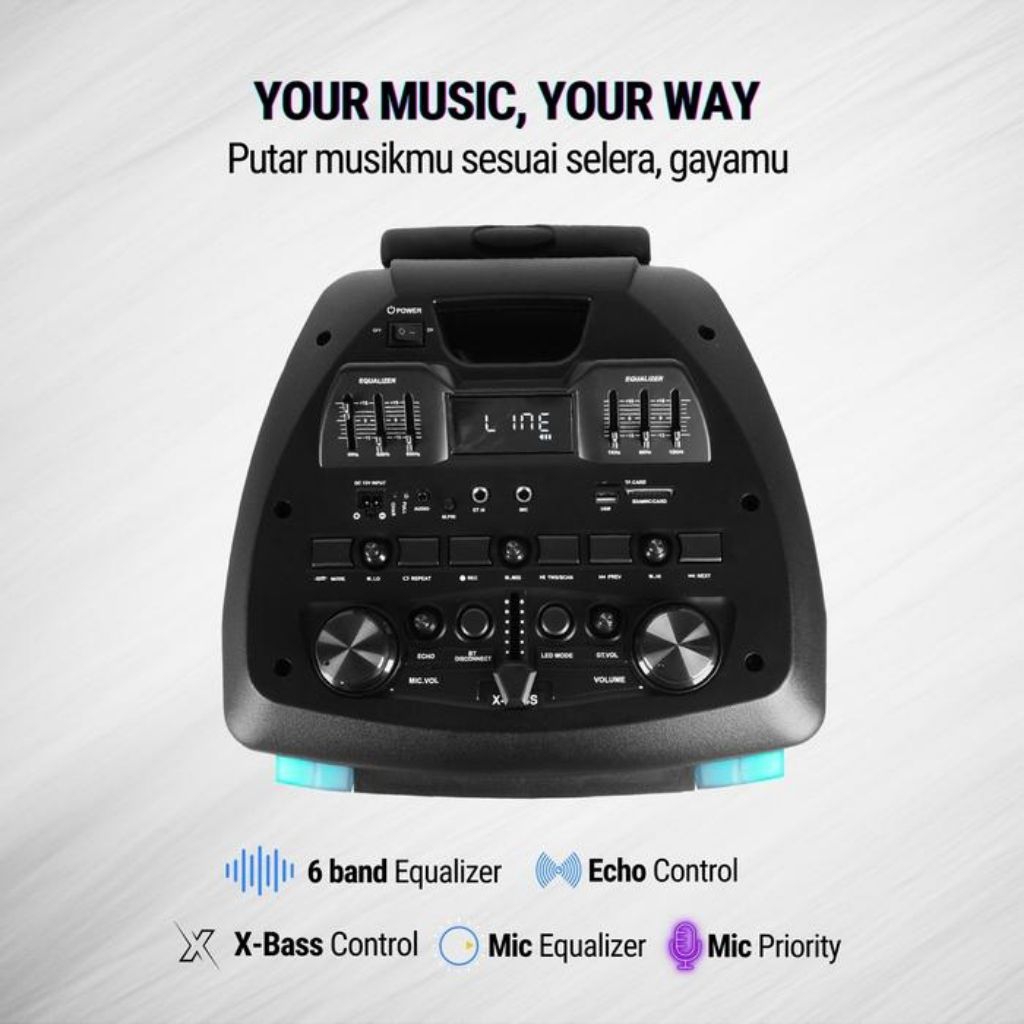 Asatron Acoustic 12 Inch Bluetooth Party Speaker
