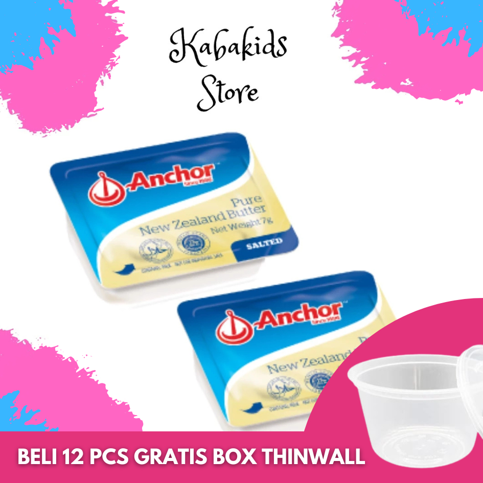 Anchor Salted Unsalted Butter Mini 7 Gram Mentega MPASI Bayi | Anchor Butter Minidish Mentega Anchor