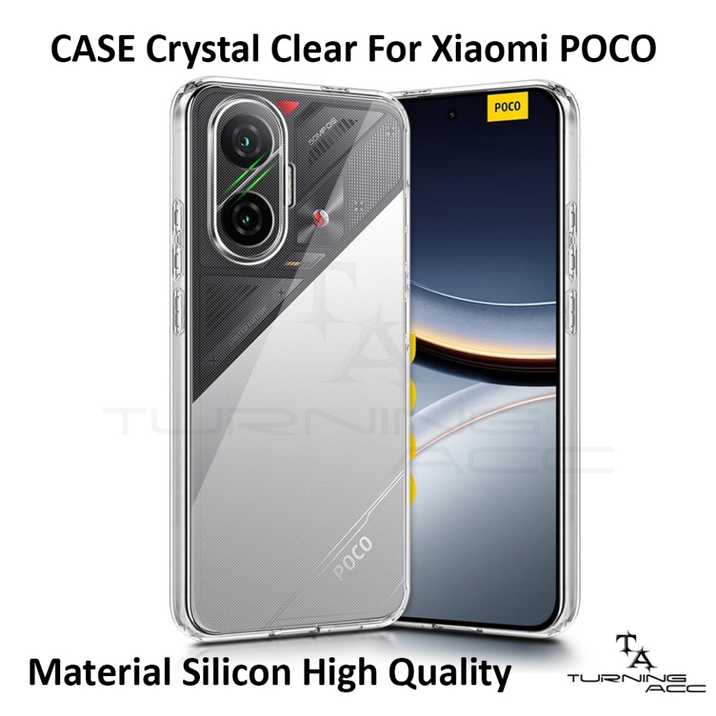 Softcase Crystal Clear 2mm XIAOMI POCO F2 F3 F4 F5 F6 F7 K30 K40 / PRO / GT / 5G / ULTRA - Casing Ul