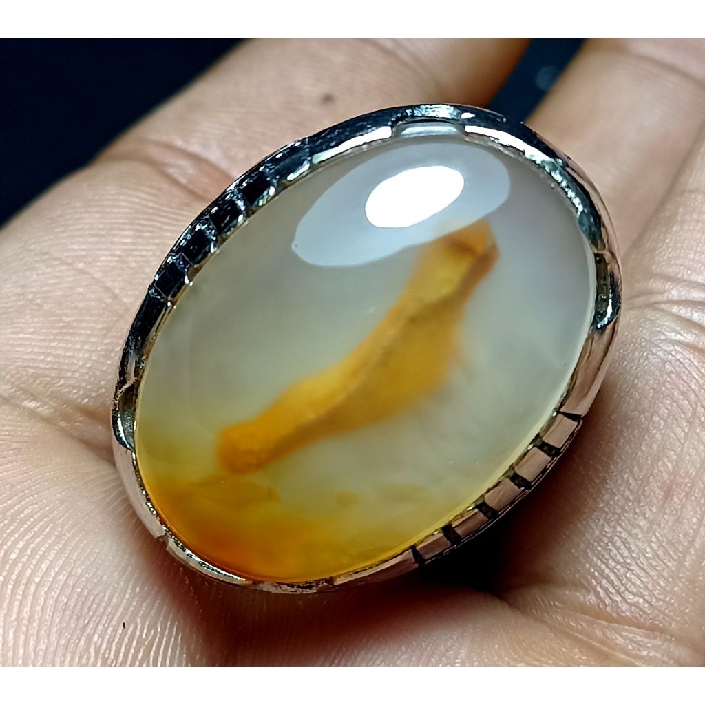 CINCIN BATU AKIK YAKUT KUNING ANTIK