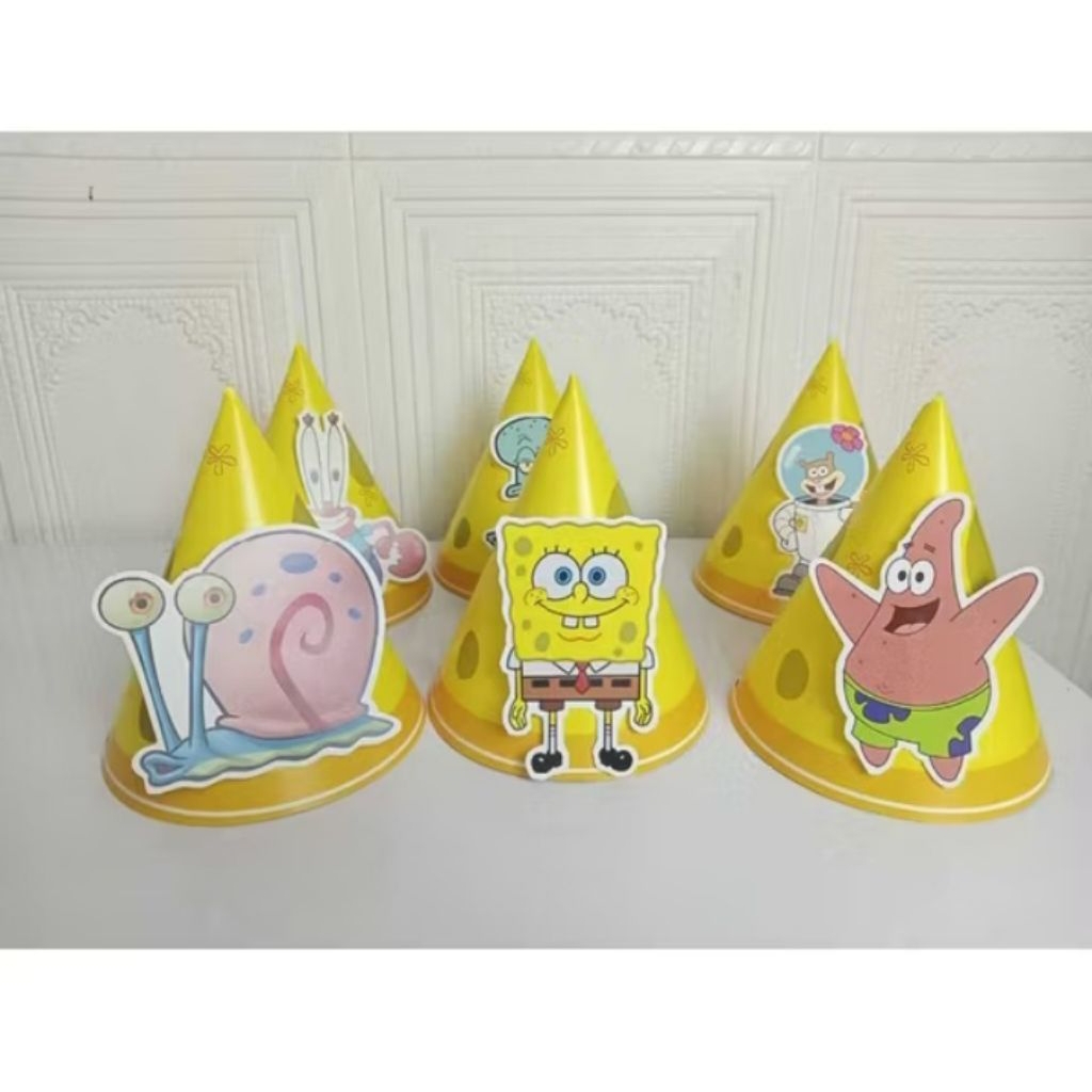 topi pop up Spongebob / topi kerucut pop up Spongebob