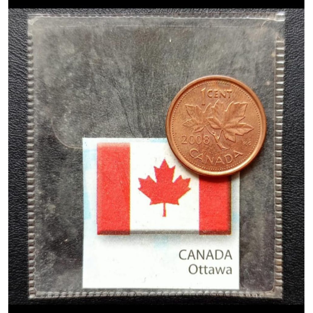 TP6cd Koin 1 Cents Canada Kanada 2008 Souvenir Koleksi Uang Logam Coin Lama Kuno Antik Jadul Asing L