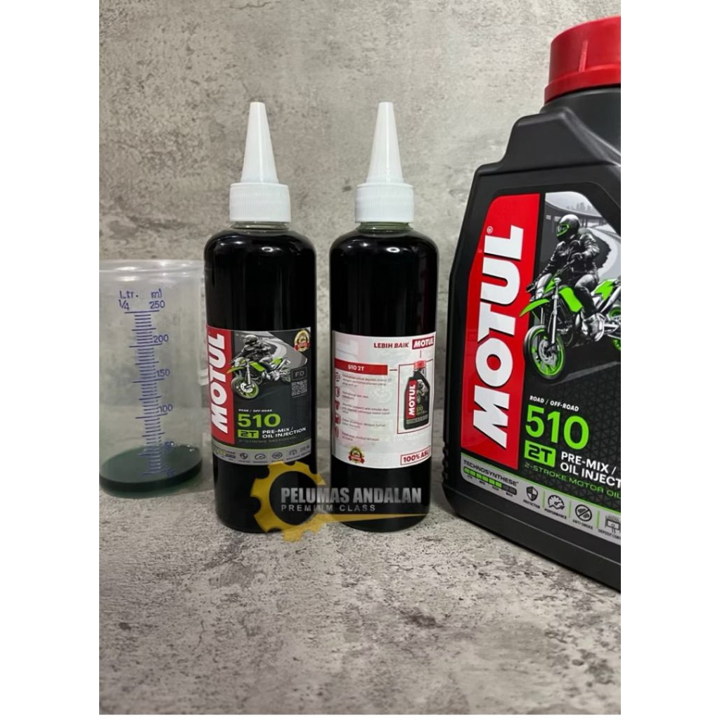 Motul Oli Samping 2T - 510, Oli Samping Motul 2T 510 Repack 250ml, Motul Oli Samping 2T 510 Repack 5