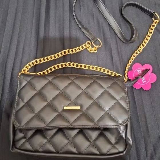 New tas wanita rantai slempang hitam
