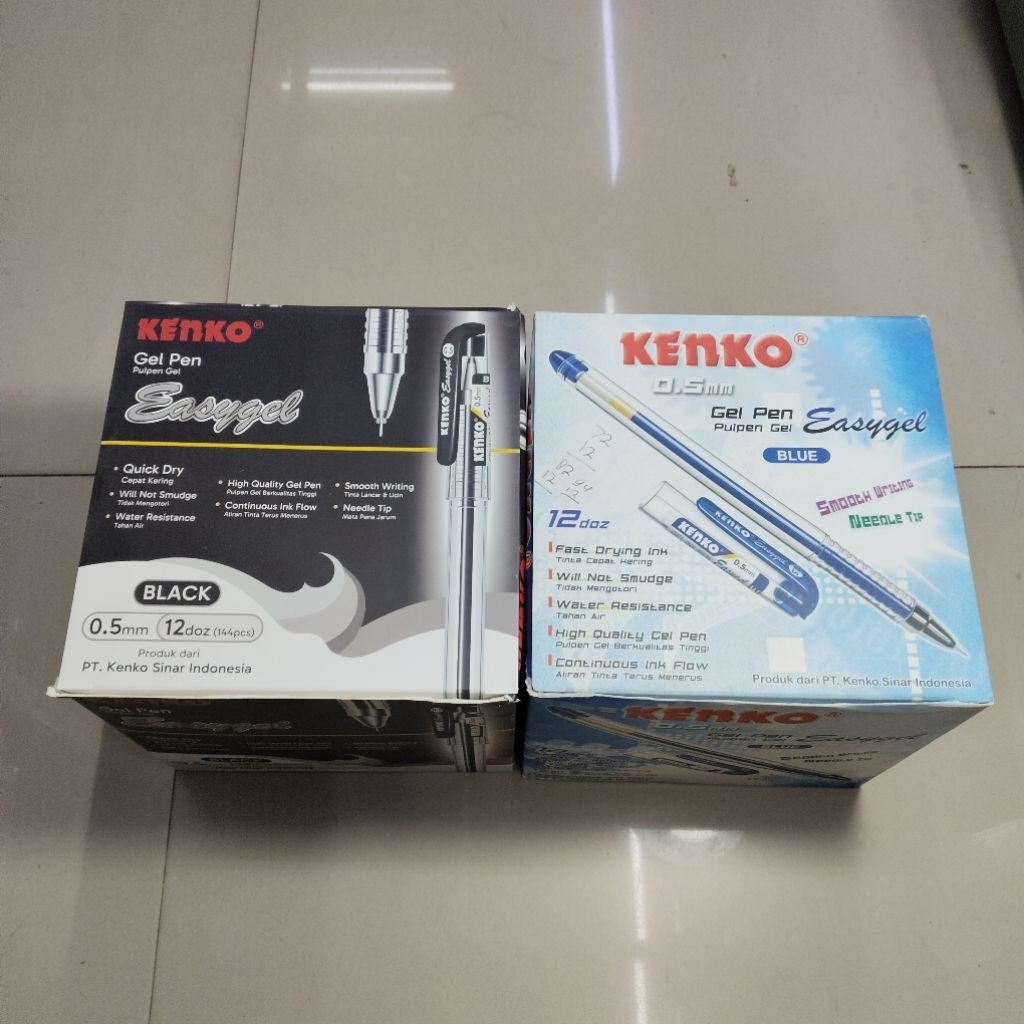 [1 Gross] Pulpen Kenko Easy Gel 0.5 / Kenko Easy Gel Pulpen / Kenko Pulpen Ujung Lancip / Pulpen Gel