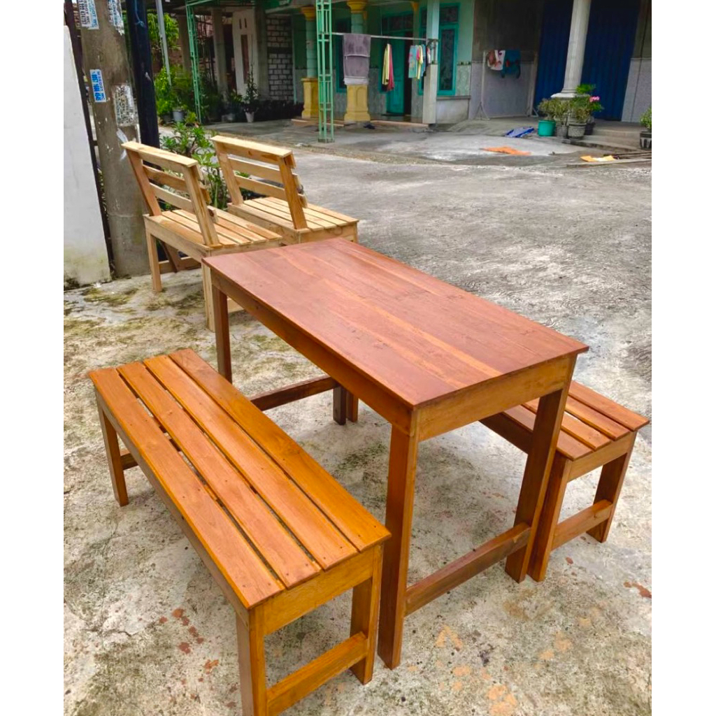 Set Meja Kursi Tanpa Sandaran Warkop dan Cafe