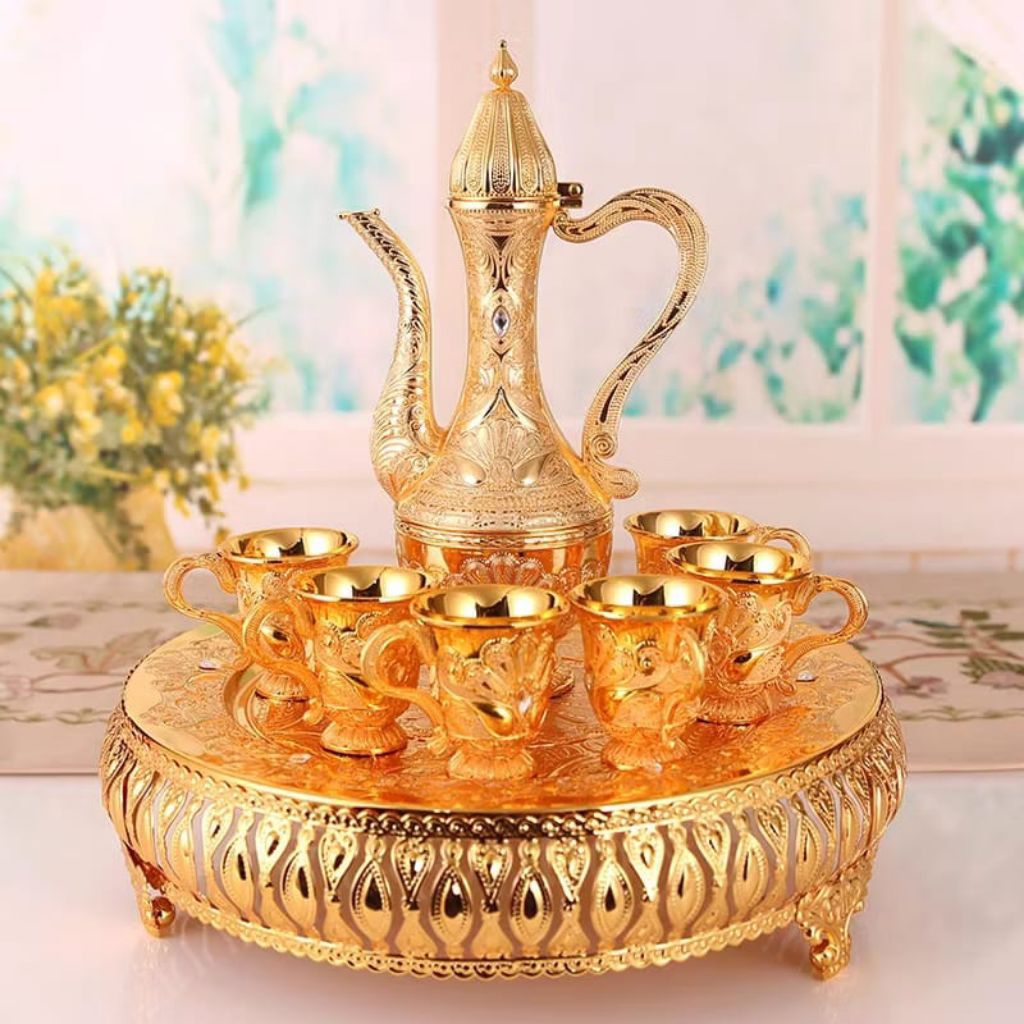 Set Teko Arab Aladin Ornament Mewah Gold Emas Antik