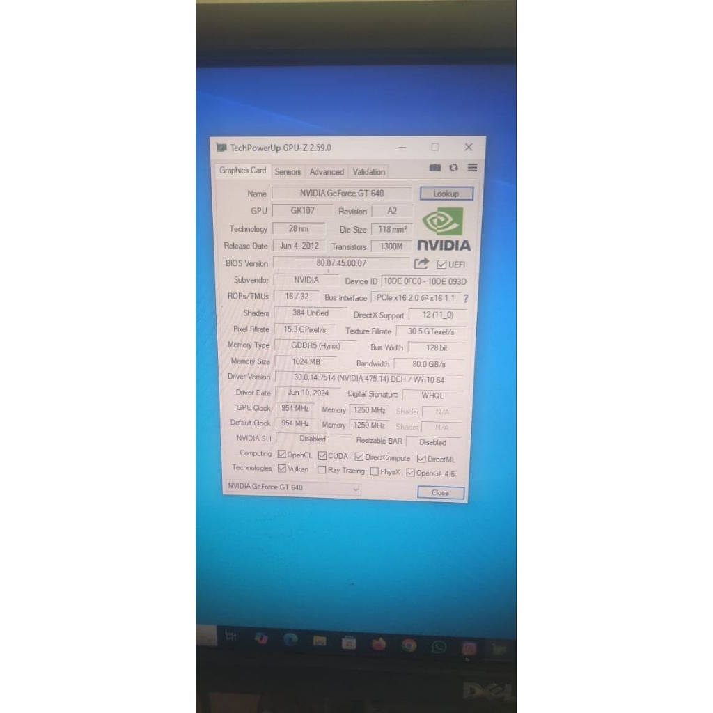 vga card gt640 ddr5