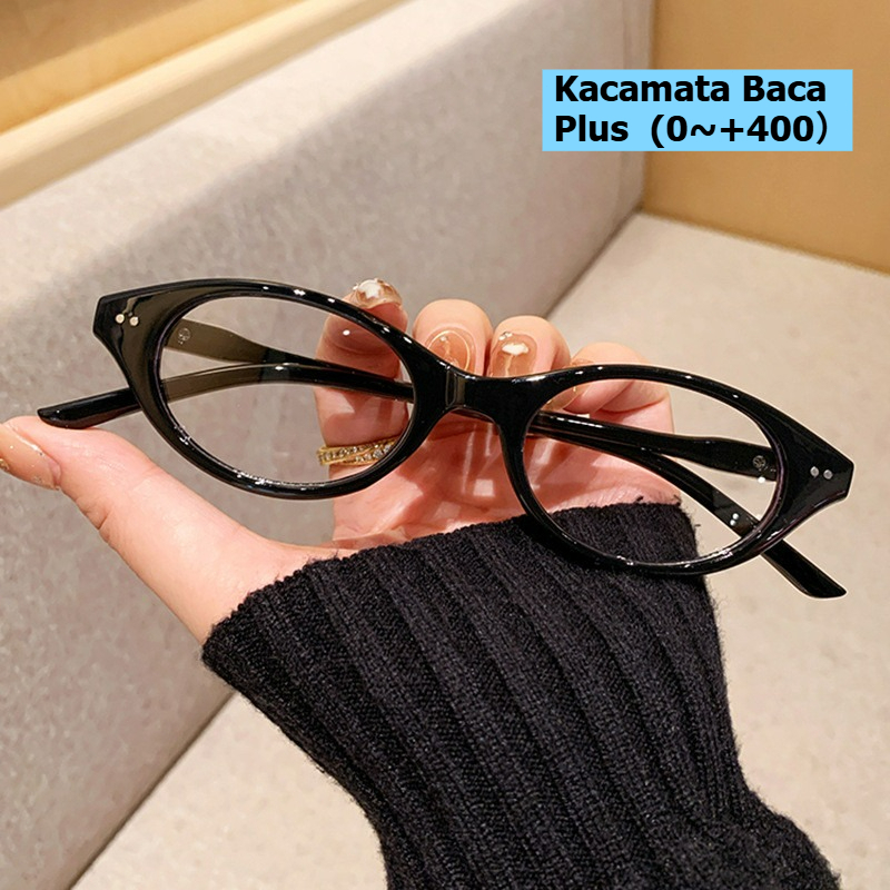 Kacamata Baca Plus Anti Radiasi Wanita Pria Oval Frame +1.0 +1.5 +2.0 +2.5 +3.0 +3.5 +4.0