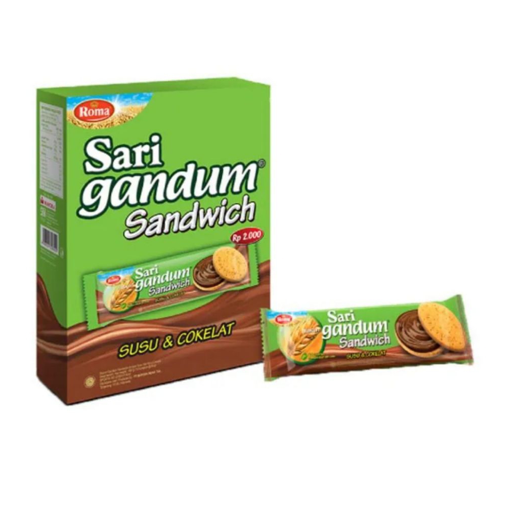 Roma Sari Gandum Coklat Biskuit 12 Sachet