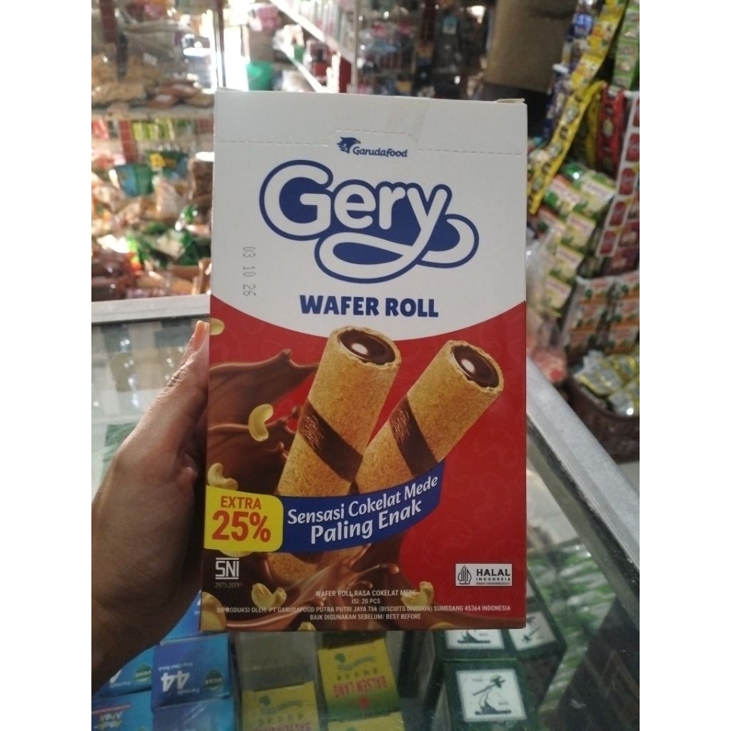 Gery wafer roll rasa coklat mede isi 20pcs