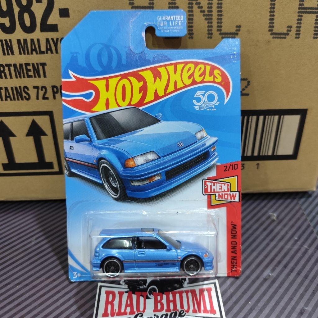 Hotwheels 90 Honda Civic EF Exclusive Kmart biru