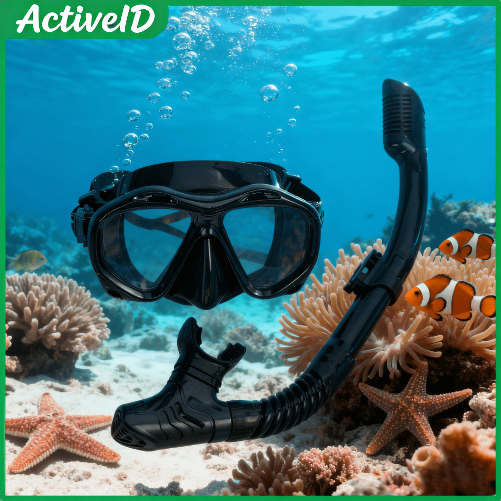 COD Masker Selam Anti Kabut Anti Kebocoran - Set Snorkel Kaca Tempered untuk Diving