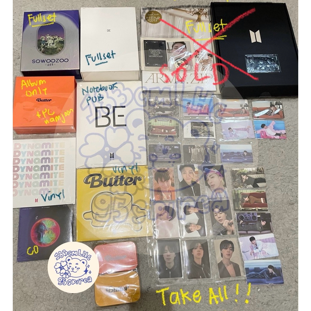 BTS photocard pc bulk take all promo dvd bluray sowoozoo album fullset namjoon jin yoongi j-hope jim