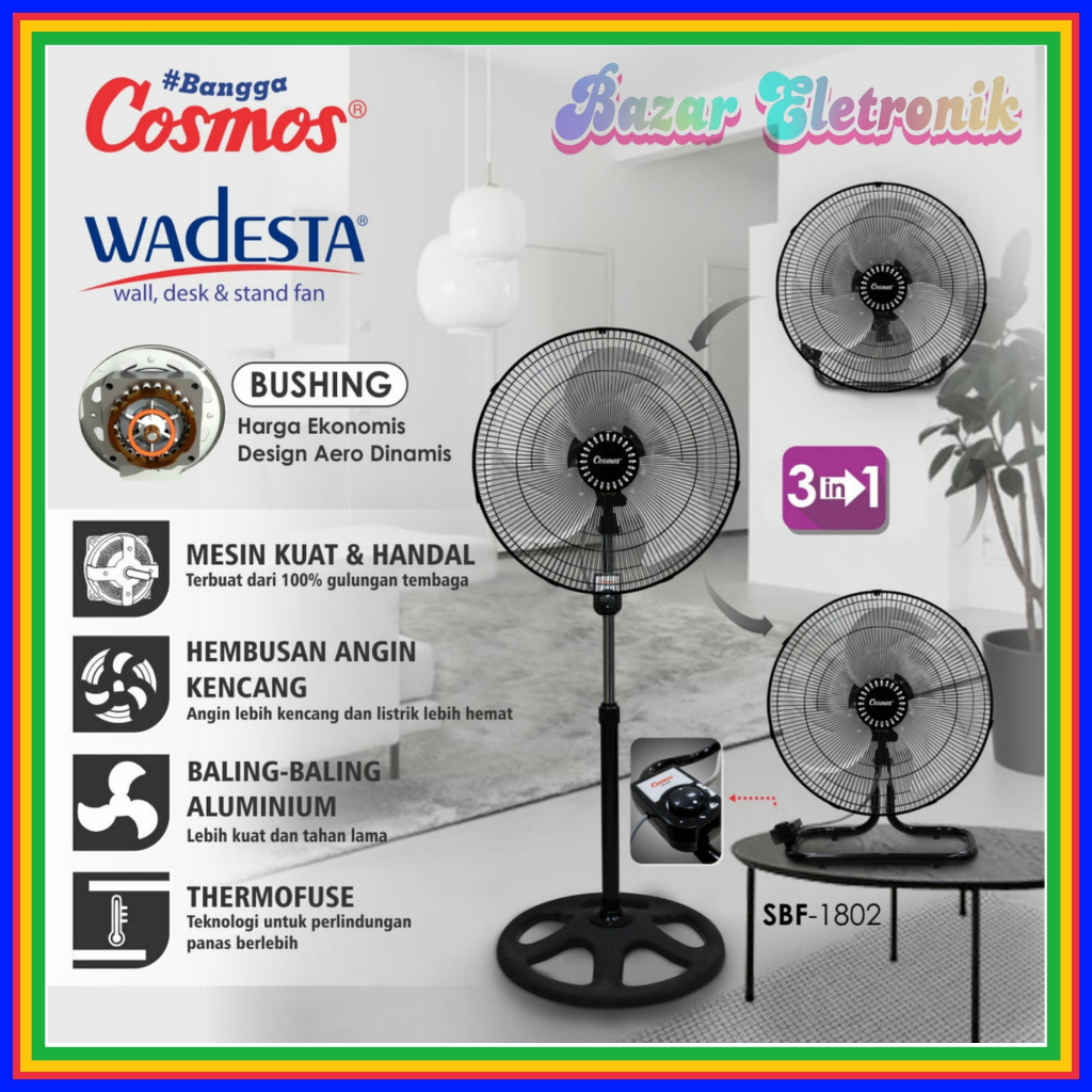 STAND FAN COSMOS SBF 1802 / STAND FAN COSMOS 1802 SBF / STAND FAN COSMOS 18 INCI / STAND FAN COSMOS