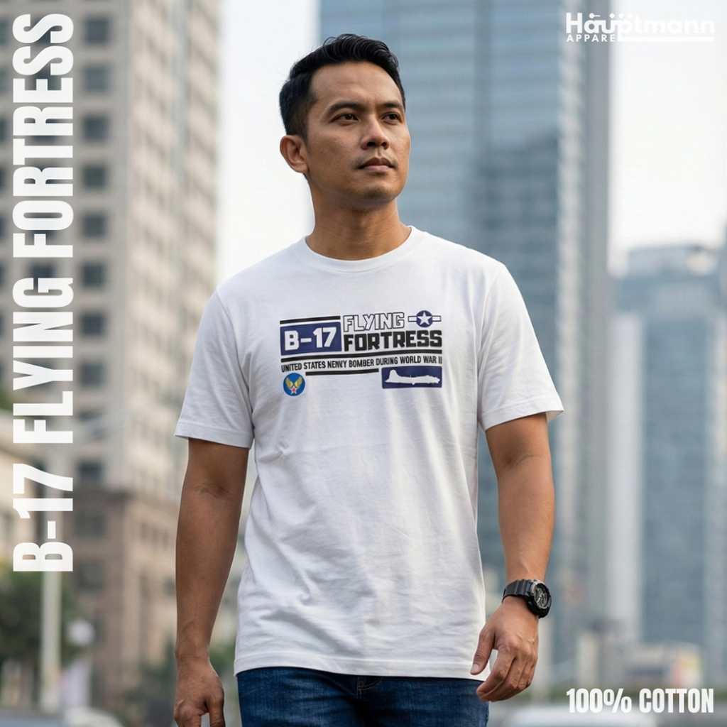 Hauptmann Kaos / T-Shirt - B-17 Flying Fortress - Bomber US Air Force - WWII - Cotton - Unisex