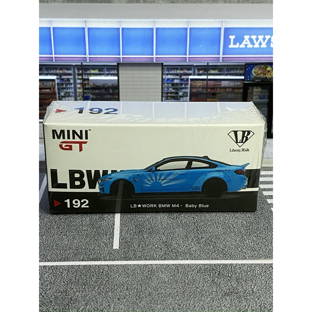 Mini GT 192 LB Work LBWK BMW M4 Baby Blue Sealed Diecast Miniscale Skala 1/64