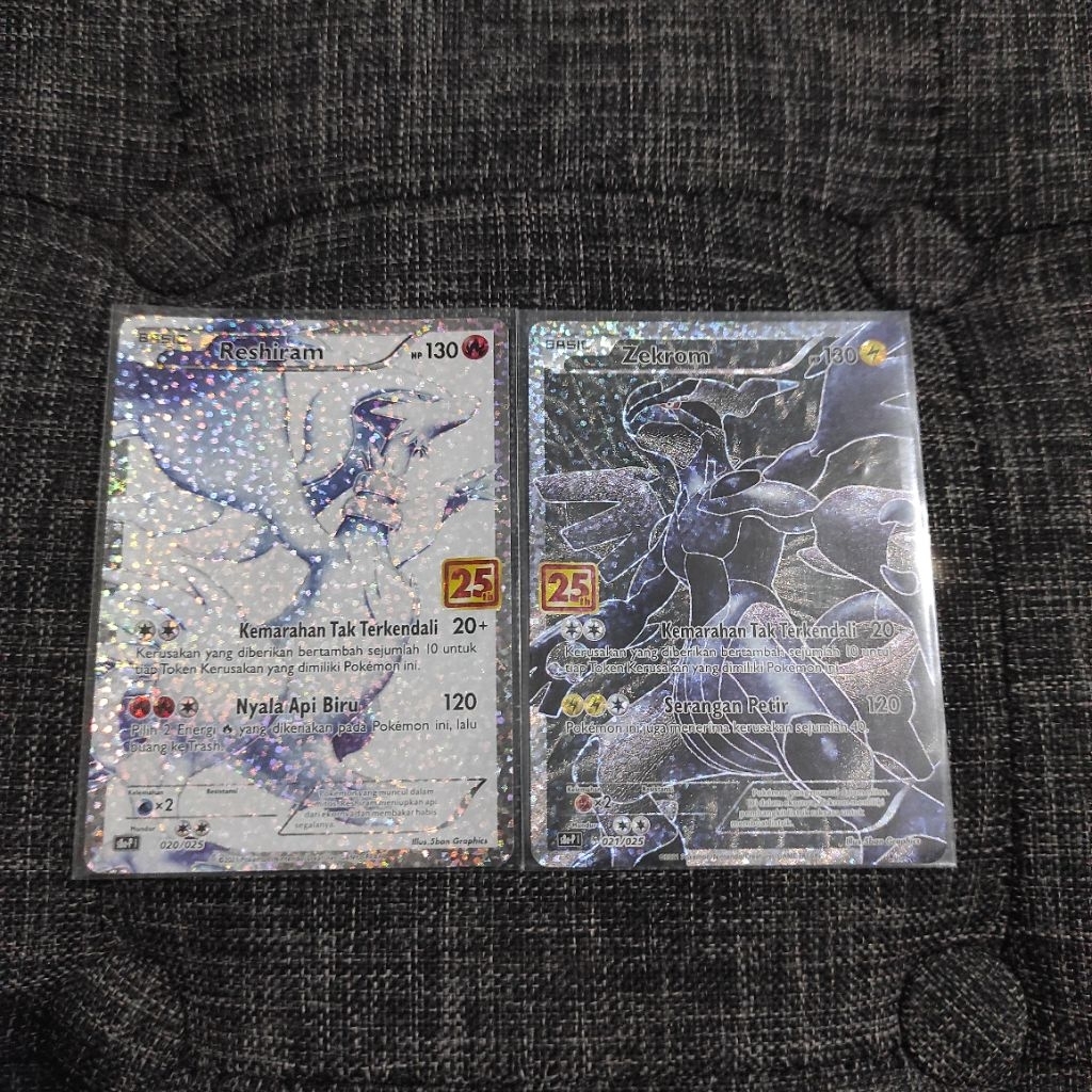 Set Kartu Zekrom & Reshiram 25th Anniversary Indonesia