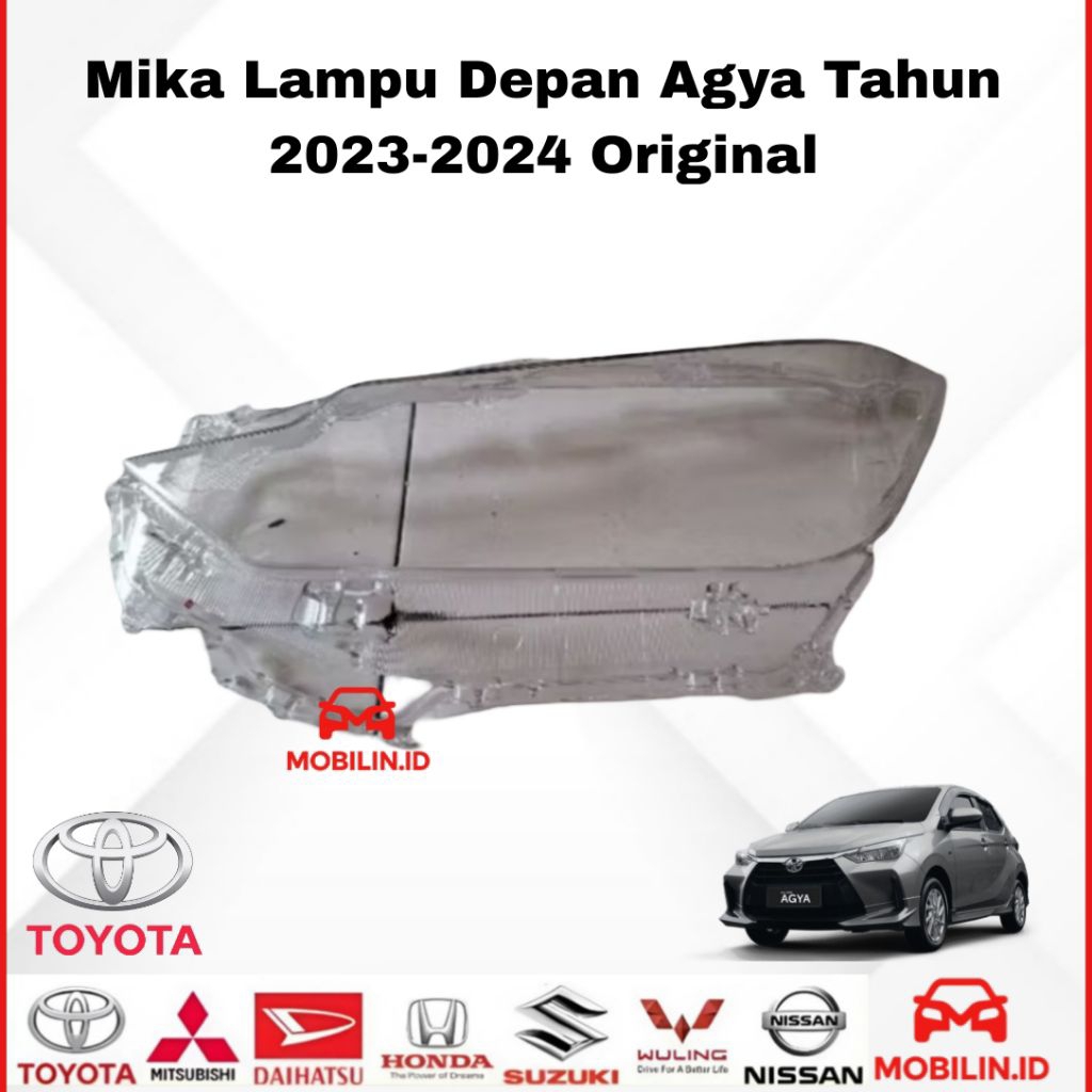 Mika Headlamp Lampu Depan Toyota Agya Original 2023 2024 mika lampu depan agya terbaru