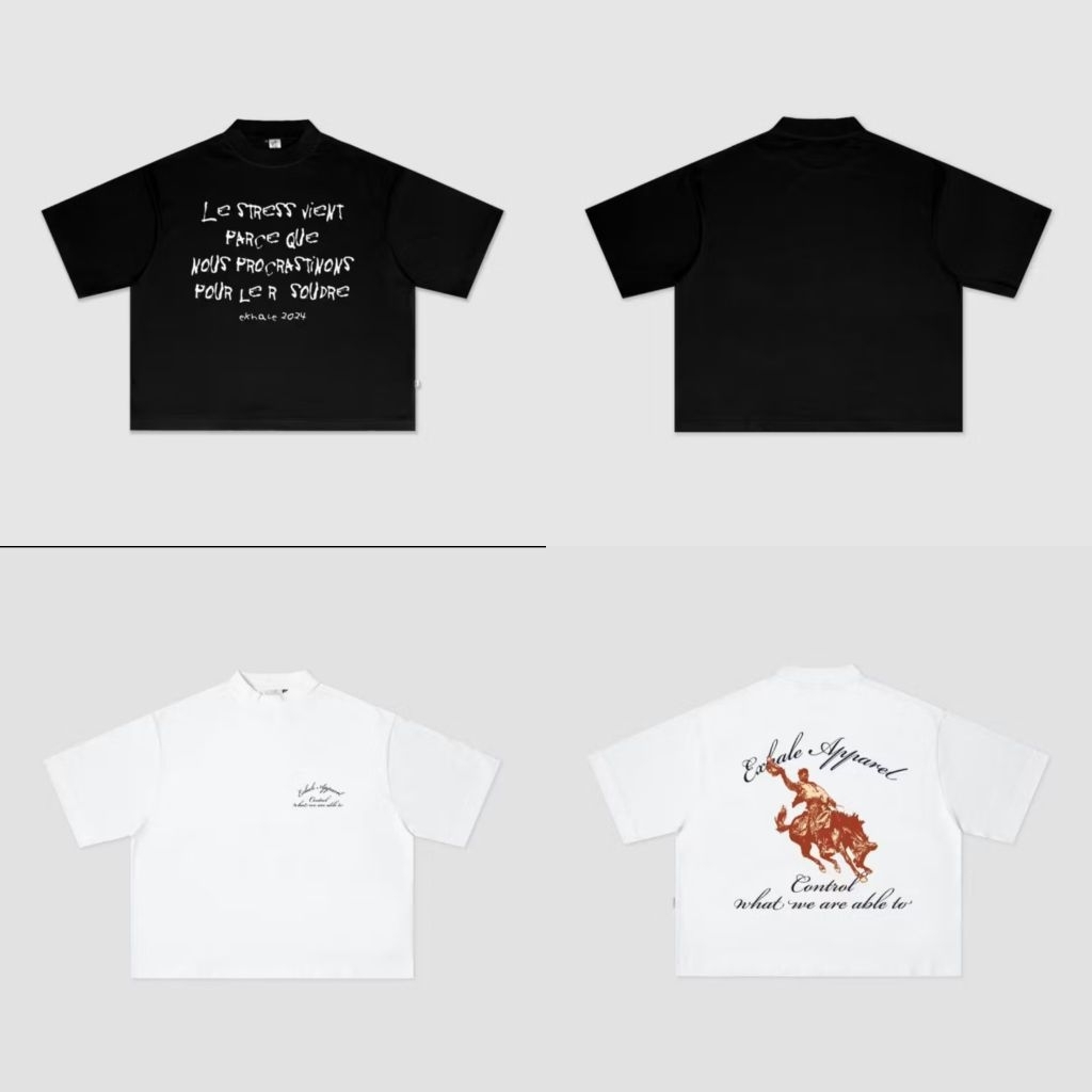 Exhale T shirt Kaos Heavyweight boxyfit