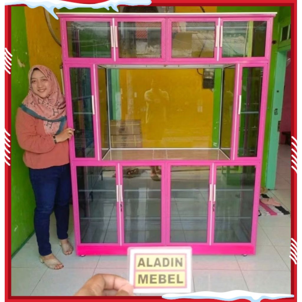 Bufet TV Alumunium Pink Paling Murah (u.kss)