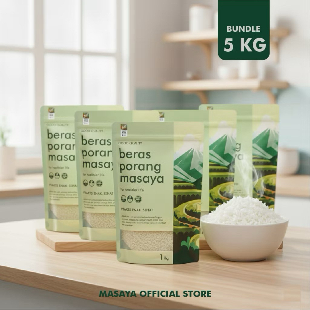 Masaya Beras Porang 5kg Bebas Gula Rendah Karbohidrat
