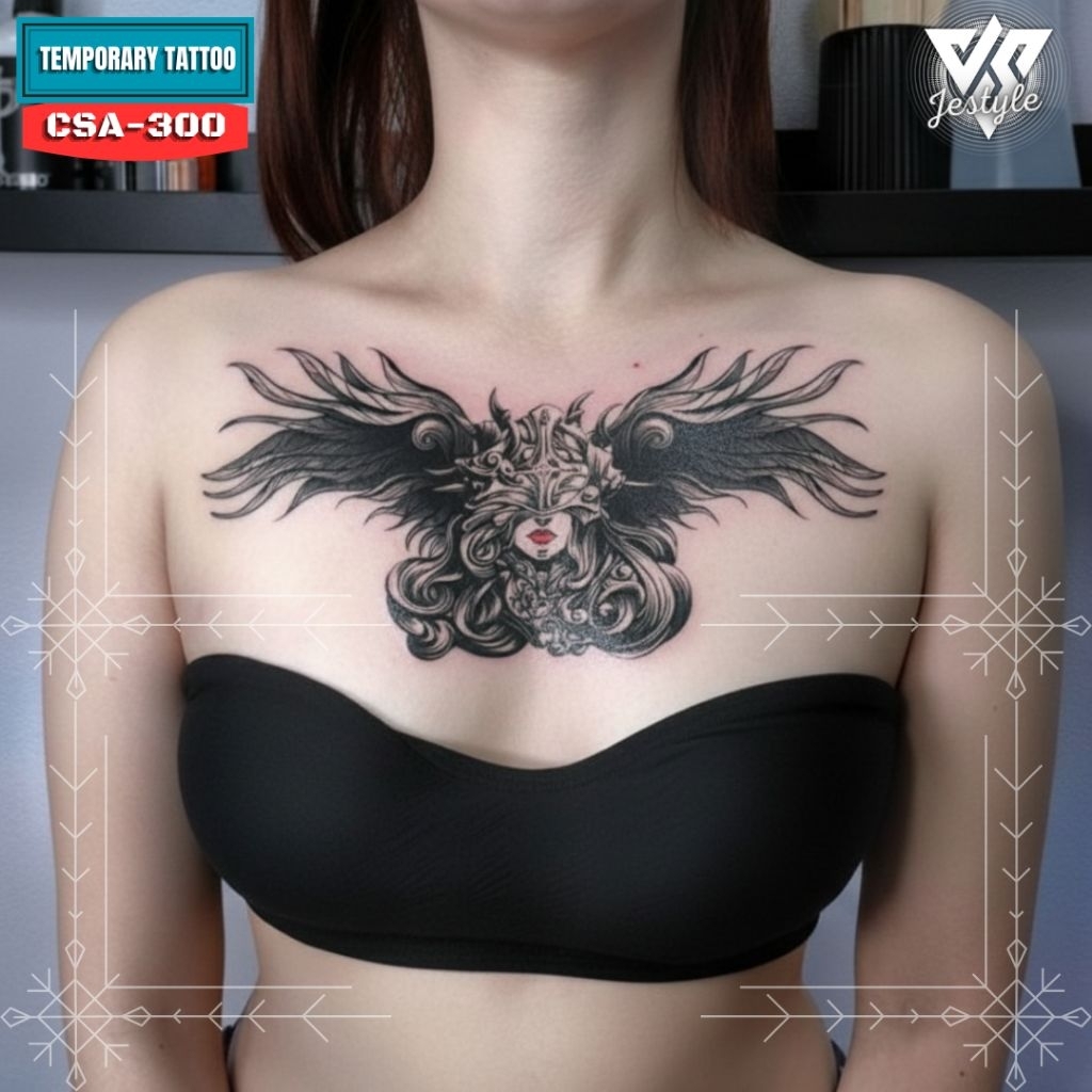 [CSA][BC-300] Tato Temporer Temporary Tattoo dada Punggung 24x14cm