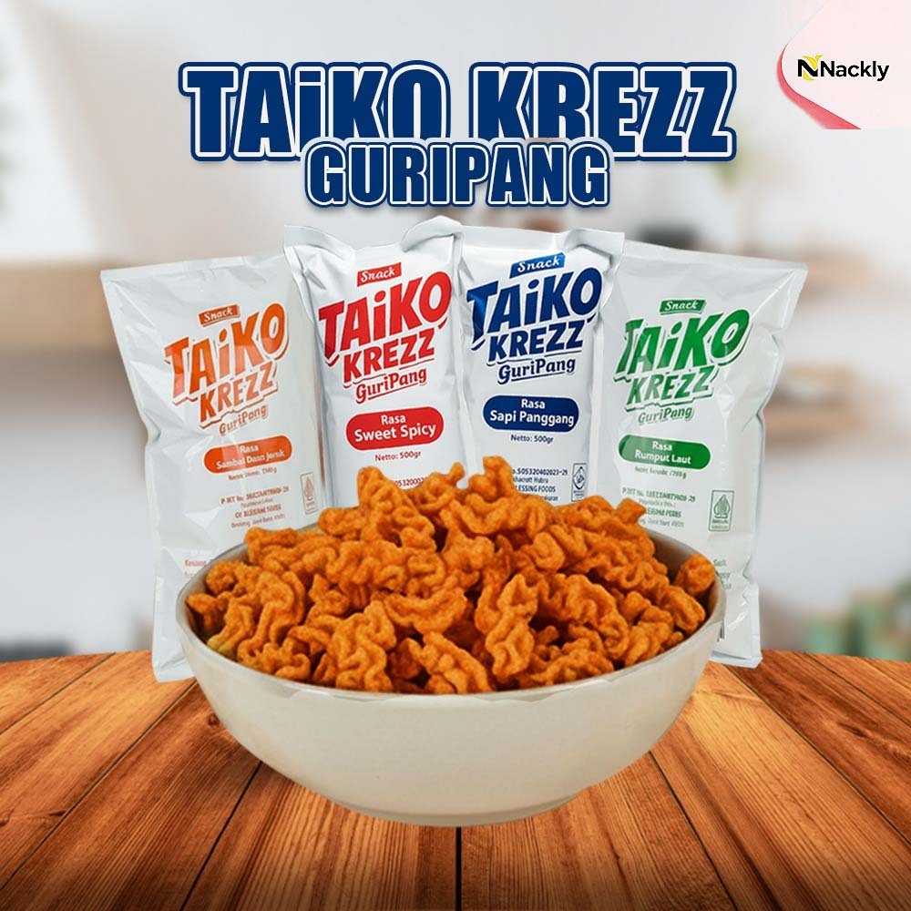 Snack Taiko Krezz Guripang Halal 500g/1000g hampers lebaran idul fitri/makanan kembung makanan Murah