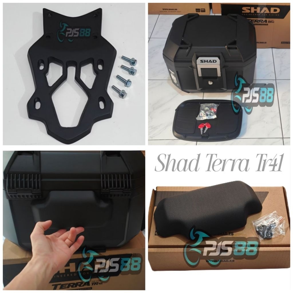 Paket Komplit Box Shad Terra tr41 Aluminium + Bracket Breket Box Pcx 150 & Pcx 160