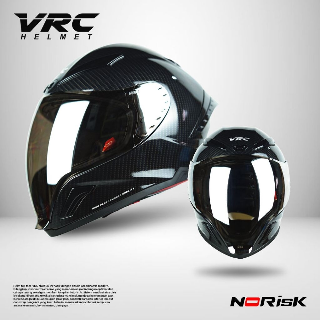 Helm Full Face Paket Ganteng Motif Carbon Kaca Helm Kekinian Terbaru SNI Motorcycle