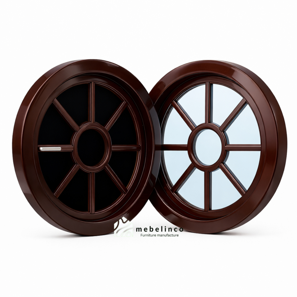 Kusen Jendela Bulat Putar Kayu Jati - Kusen Jendela Minimalis - Jendela Rumah - JB8