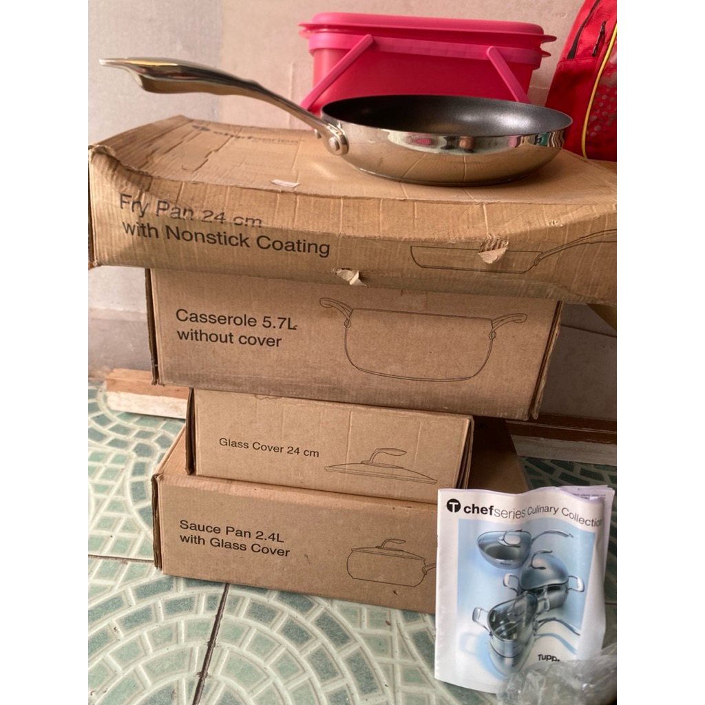 Tupperwear T CHEF SERIES full set anti panas. Deskripsi lengkap