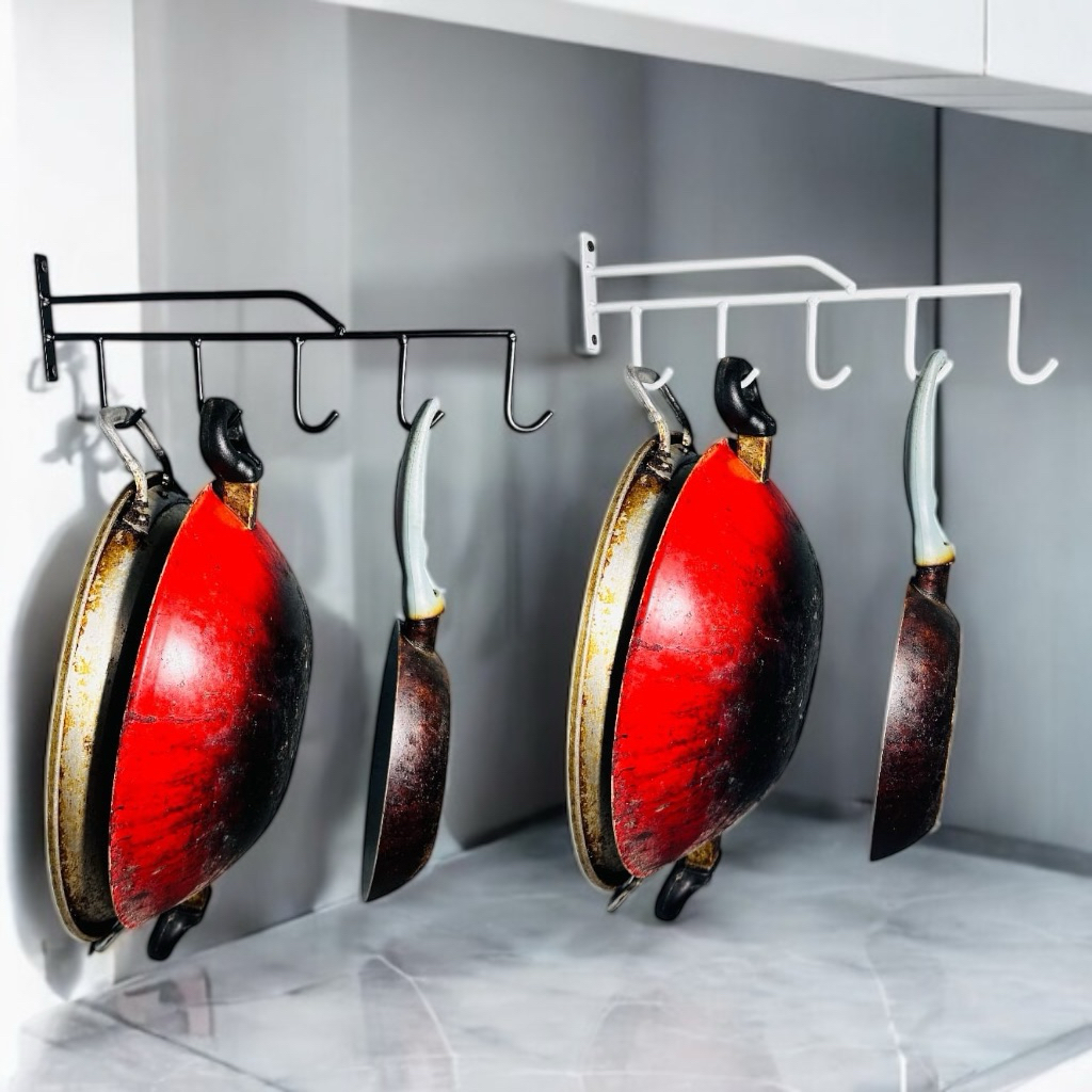 Rak Wajan Panci Gantung Dinding Besi Kokoh