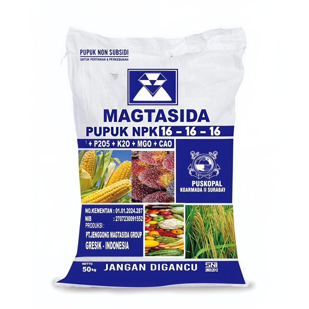 Pupuk Non Subsidi Npk 16 16 16 Jenggong Magtasida kemasan 50 kg x 160 sak ( 8 ton )