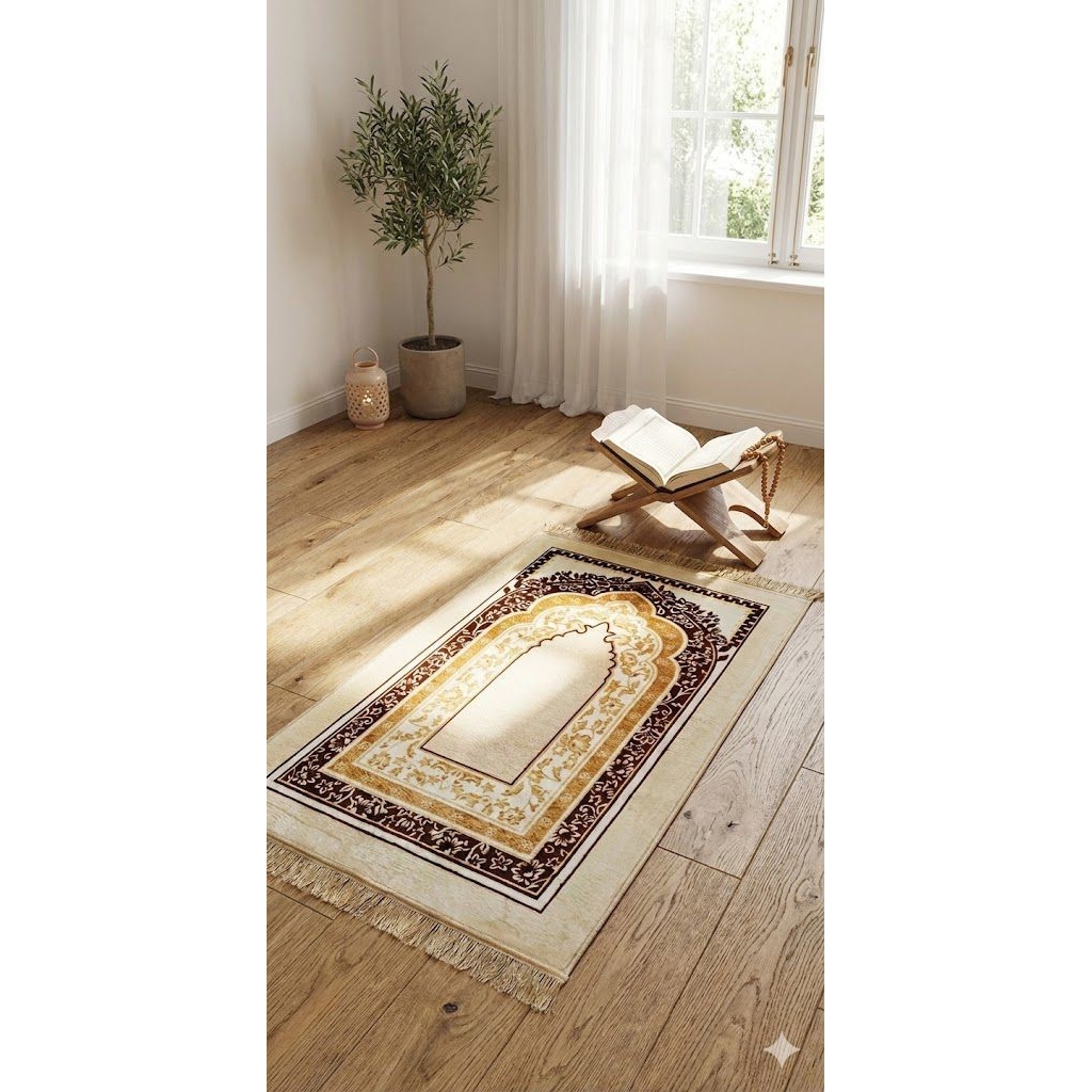 Sajadah Turki Premium Sajadah Kiswah Rumbai Bludru Halus Jumbo Tebal Empuk Antislip