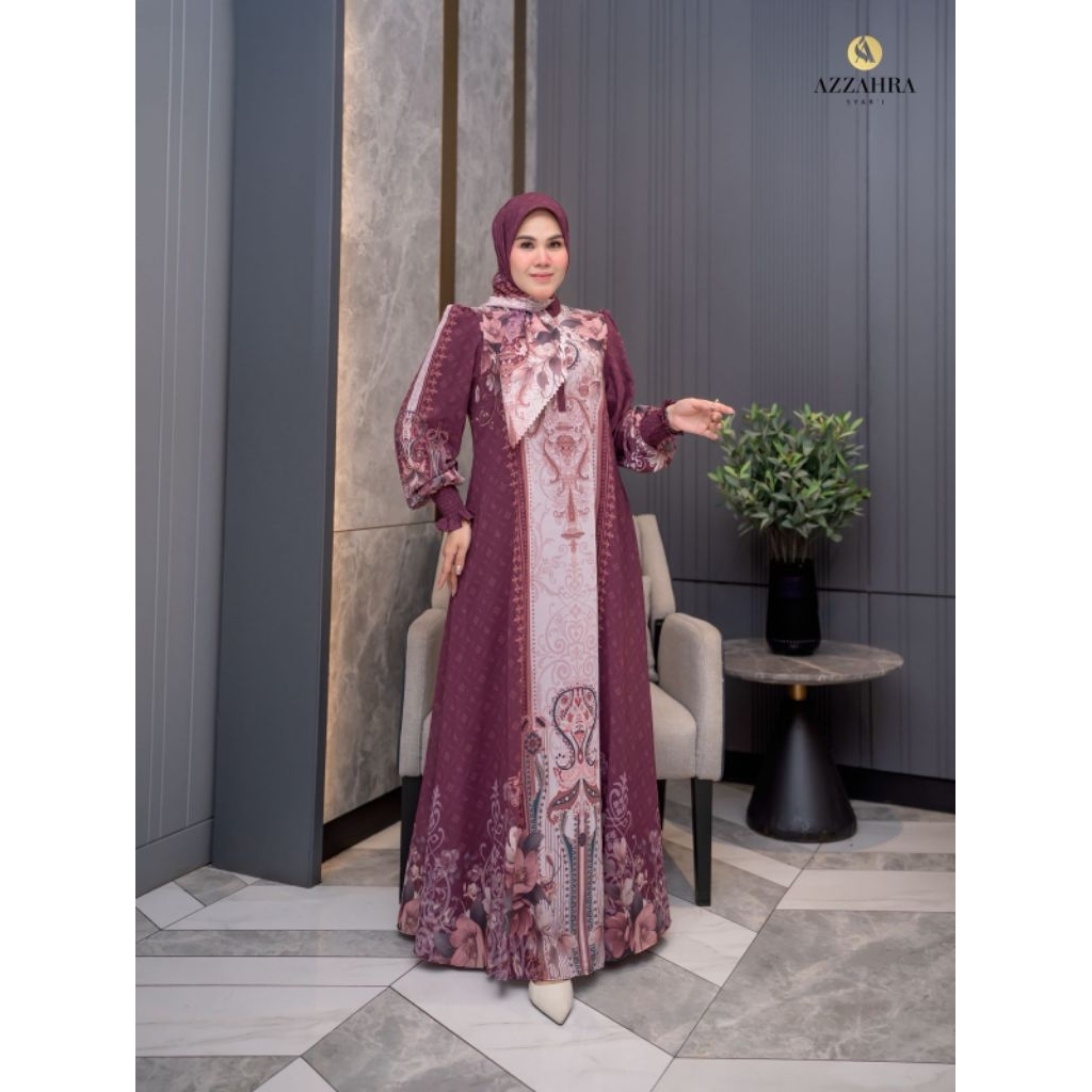 Gamis Syari Jihan Series By Azzahra Syari/Gamis Premium Bunda Lebaran