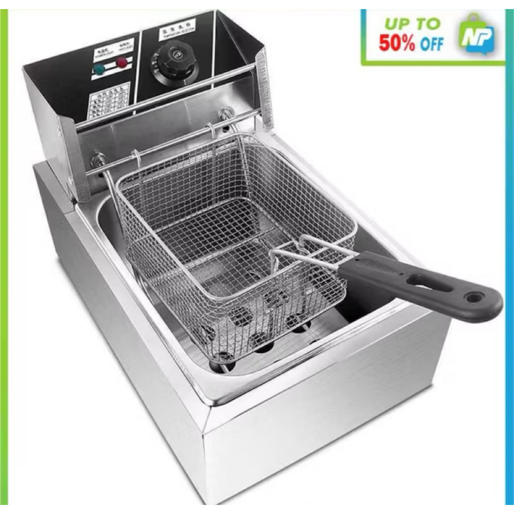 Mesin Penggorengan Deep Fryer Elektrik - Panci Wajan Alat Penggoreng Kentang Daging Kripik Krispi Te