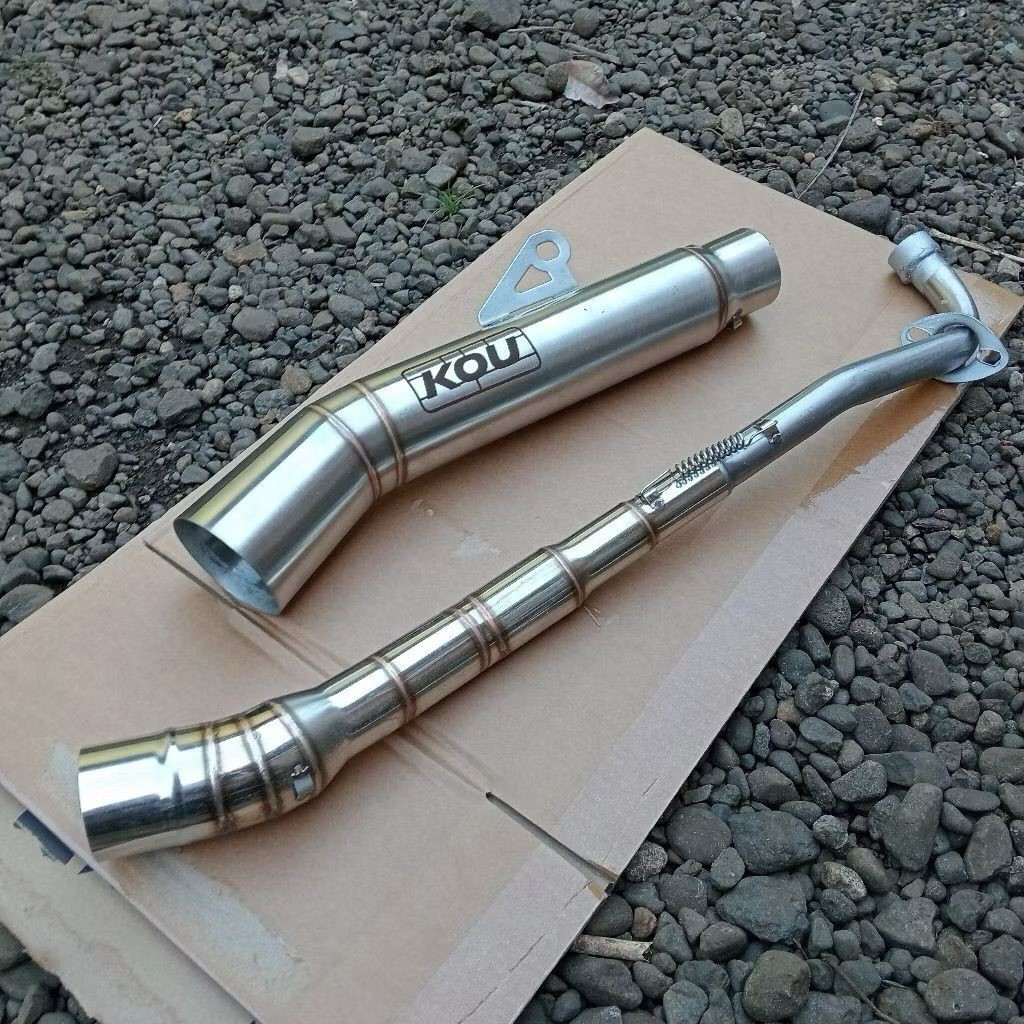 kou canister super open pipe tube type 1set and big elbow wave 100 110 125 xrm 125 xrm 110 smash 110