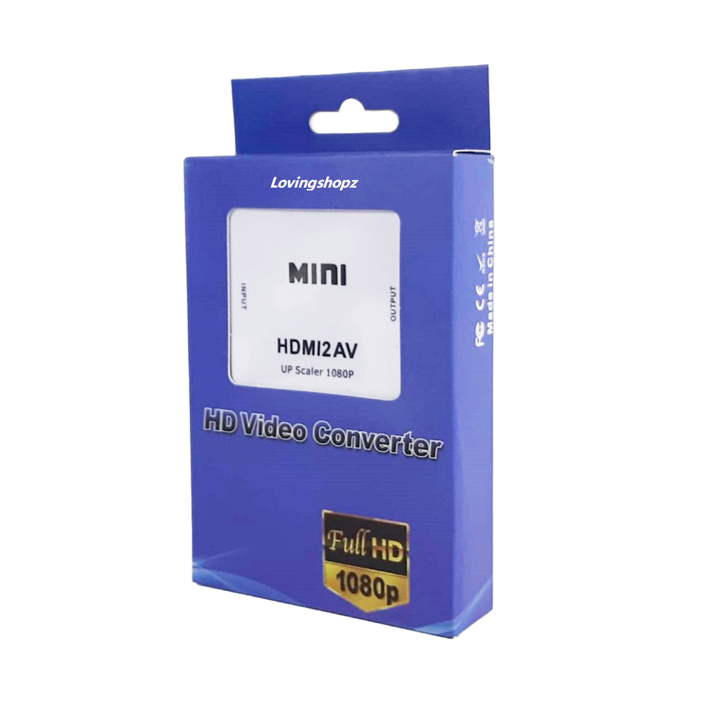 RCA AV to HDMI Converter / Converter android tv box ke tv tabung