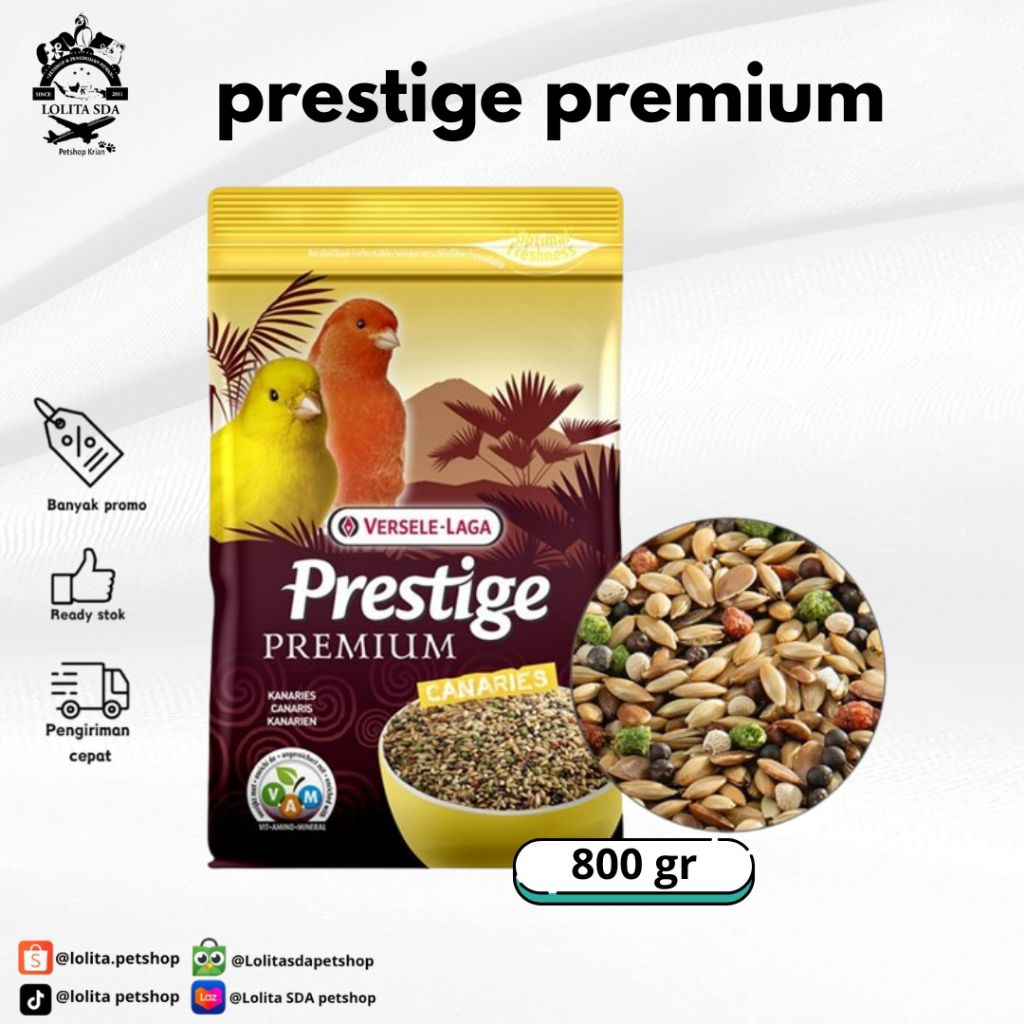 versele laga prestige kenari premium kemasan 800gr