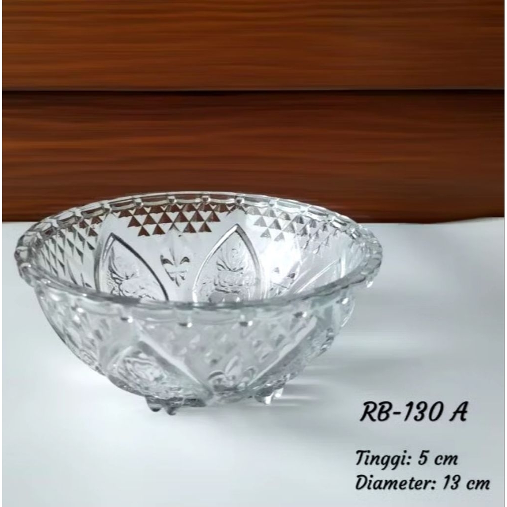 MANGKOK SUP KACA BENING ISI 6 PCS / MANGKOK SUP KECIL RB-130A