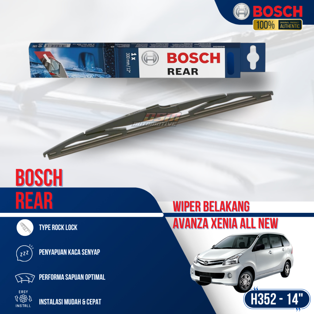 Bosch Rear Wiper / Wiper Belakang Toyota Avanza All New 2011 2014 - 14 Inch / Bosch Original