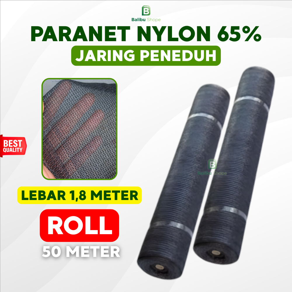 Jaring Paranet Nylon (65 % x Lebar 1,8 Meter) - 1 Roll 50 Meter