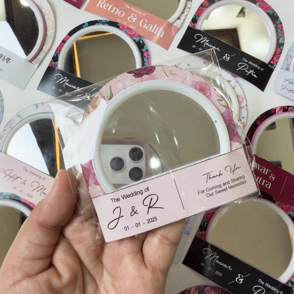 Souvenir Pernikahan Kaca Mini Souvenir Kaca Saku Souvenir pernikahan Cermin mini