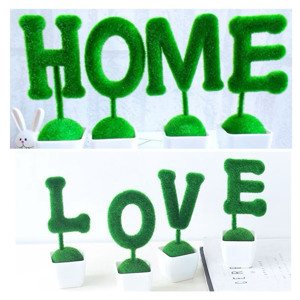 PAJANGAN dinding HOME, Love hijau/ home decor /home pot / sakha craft medan