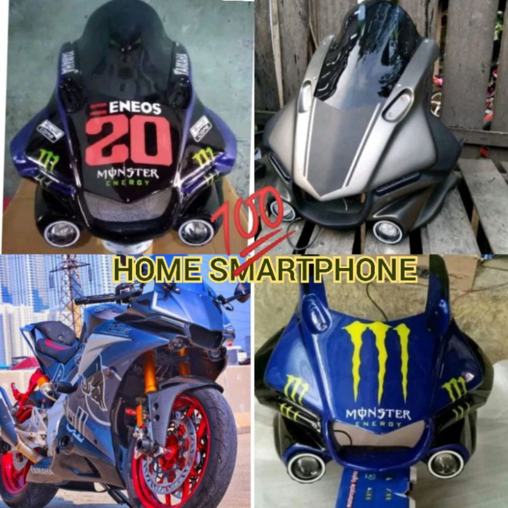 cover Headlamp Yamaha R15 v3 vva model R1 lampu Projie