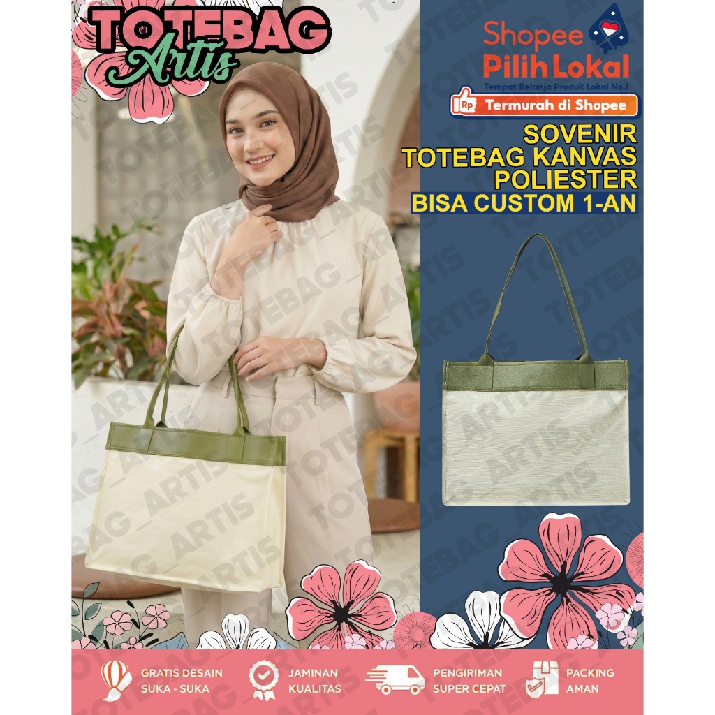 Totebag Artis - Totebag Kanvas Sovenir - Tas Seminar - Tas Haul - Tas Sembako
