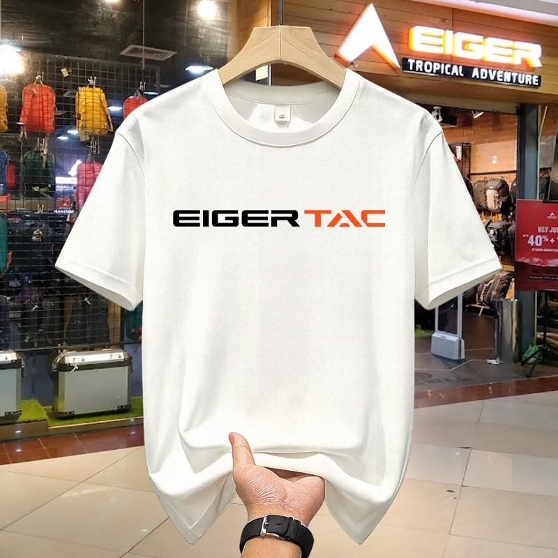 EIGER Kaos Casual – T-shirt Original Gaya Outdoor dengan Logo Ikonik
